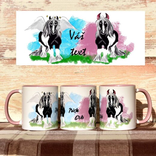 Irish Cob anděl a ďábel bez textu