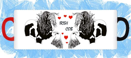 Irish Cob dva koníci a srdce